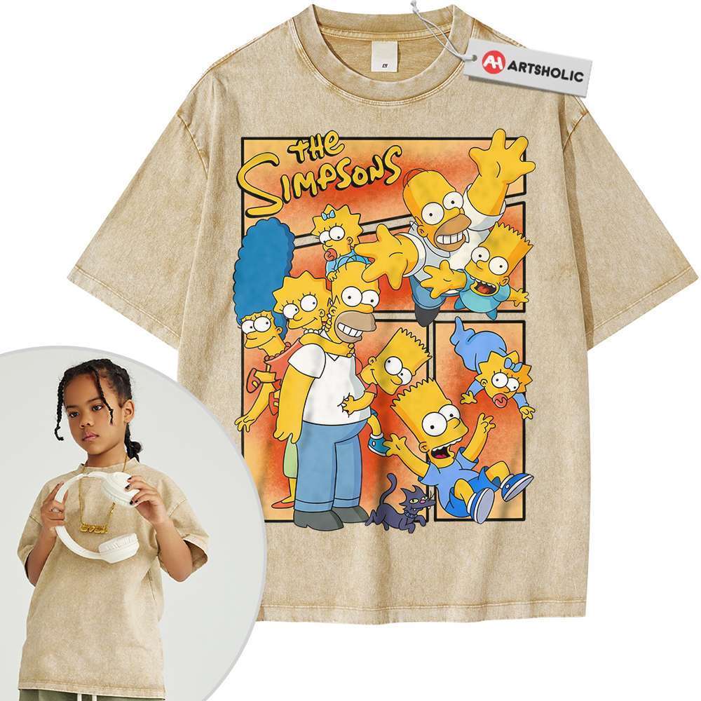 Alternative view of The Simpsons Shirt For Kids, Animated Shirt For Kids, Vintage Tee For Kids