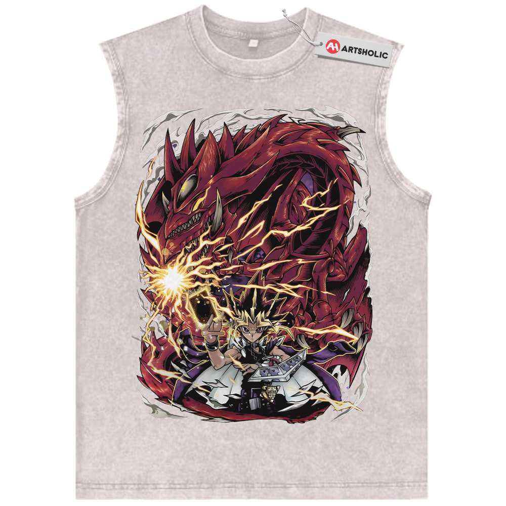 Alternative view of The Sky Dragon of Osiris Tank Top, Yugi Muto Tank Top, Anime Tank Top, Vintage Tank Top