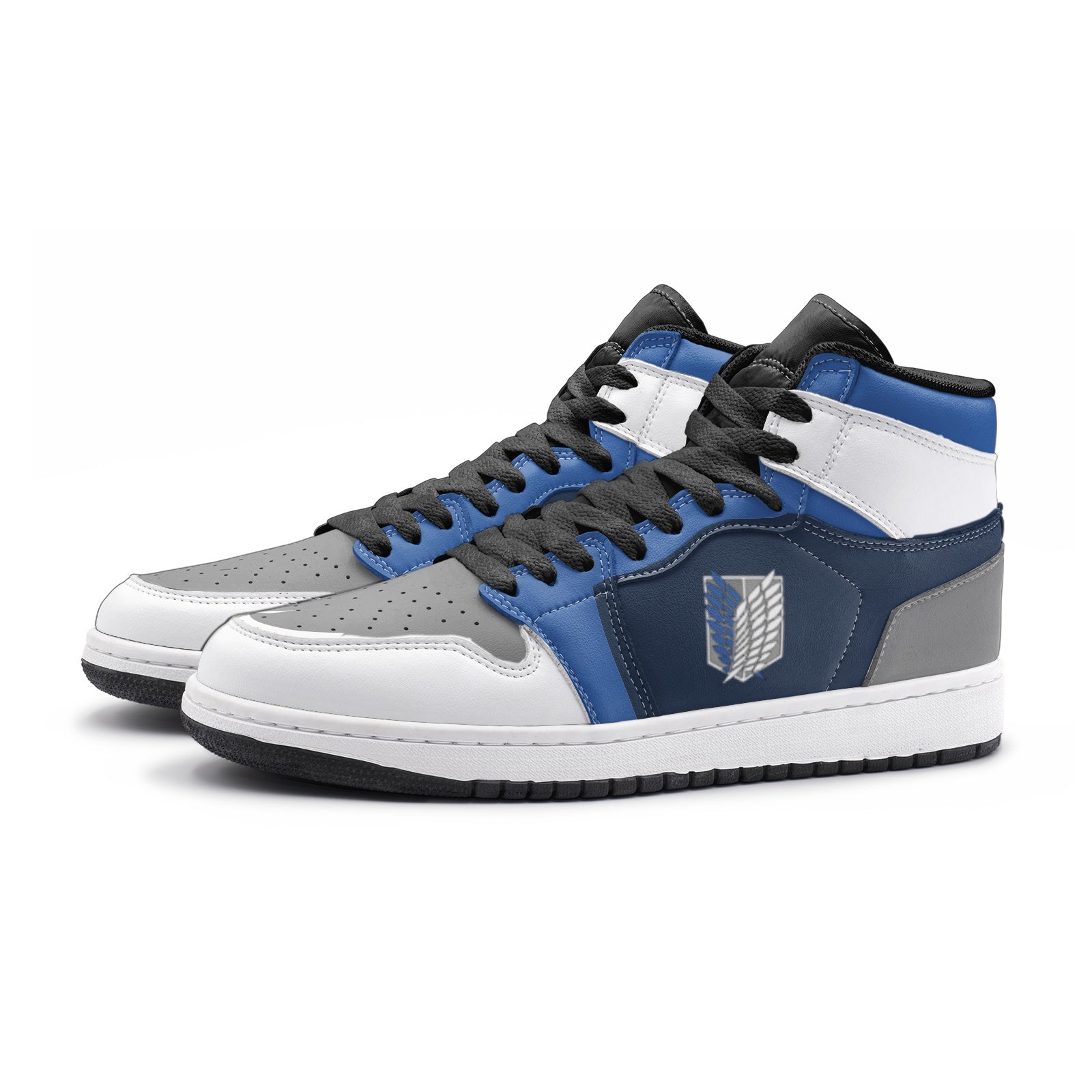 Alternative view of The Survey Corps Shingeki no Kyojin Custom Sneaker Mid 1 Basketball Shoes - Otaku Hall