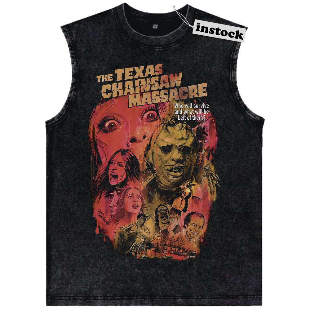 The Texas Chain Saw Massacre Tank Top, Halloween Tank Top, Horror Movie Tank Top, Vintage Tank Top