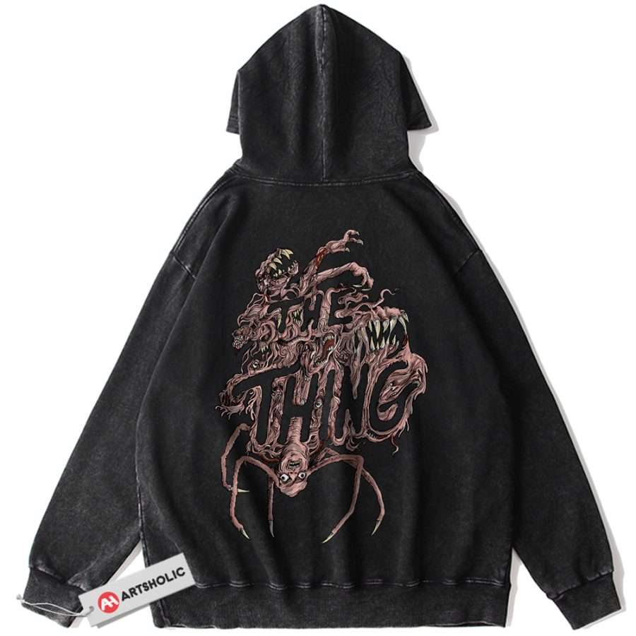 Alternative view of The Thing Hoodie, Halloween Hoodie, Horror Movie Hoodie, Vintage Hoodie