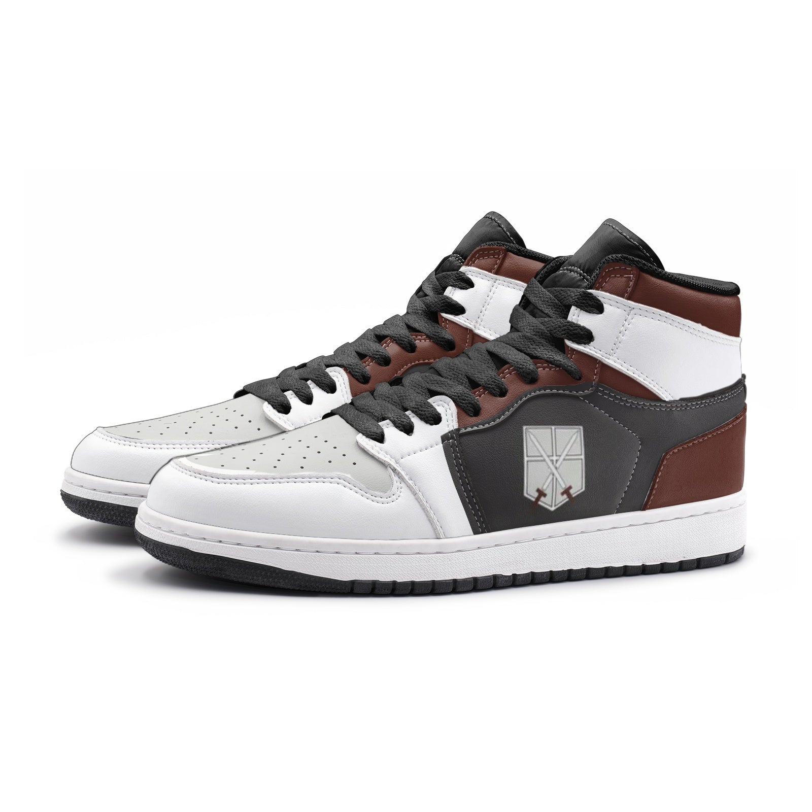 Alternative view of The Training Corps Shingeki no Kyojin Custom Sneaker Mid 1 Basketball Shoes - Otaku Hall