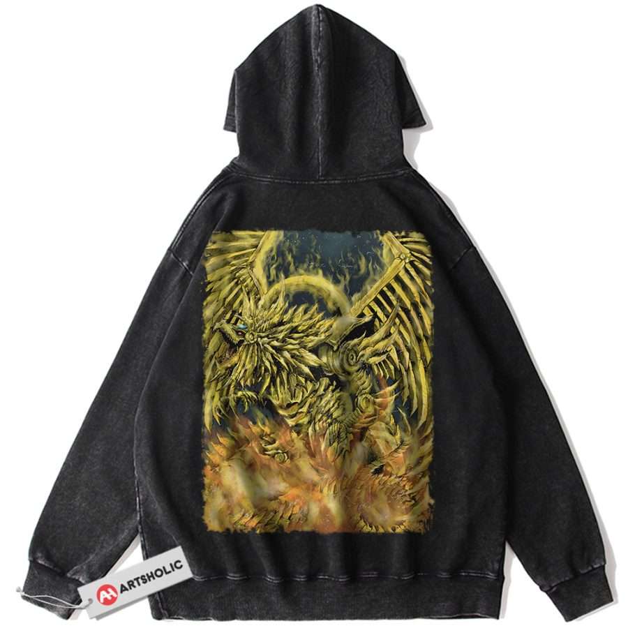 Alternative view of The Winged Dragon of Ra Hoodie, Anime Hoodie, Vintage Hoodie