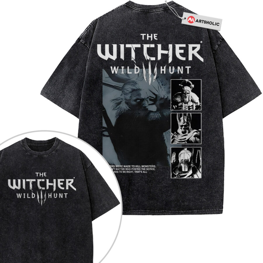 Alternative view of The Witcher Shirt, Game Shirt, Vintage T-Shirt 2-Sided
