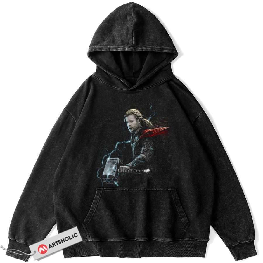 Alternative view of Thor Hoodie, Marvel Comics Hoodie, Vintage Hoodie