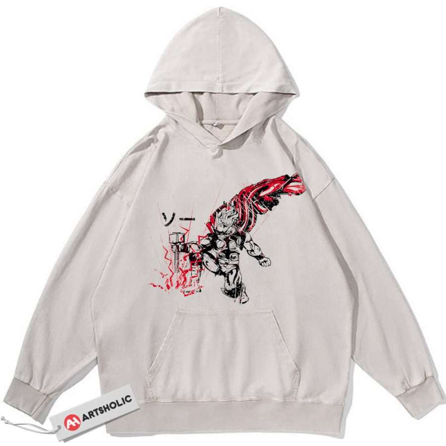 Alternative view of Thor Hoodie, Marvel Comics Hoodie, Vintage Hoodie