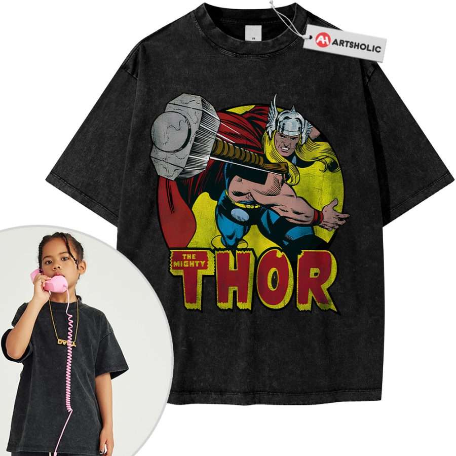 Thor Shirt For Kids, Marvel Comics Shirt For Kids, Vintage T-Shirt For Kids - Image 6