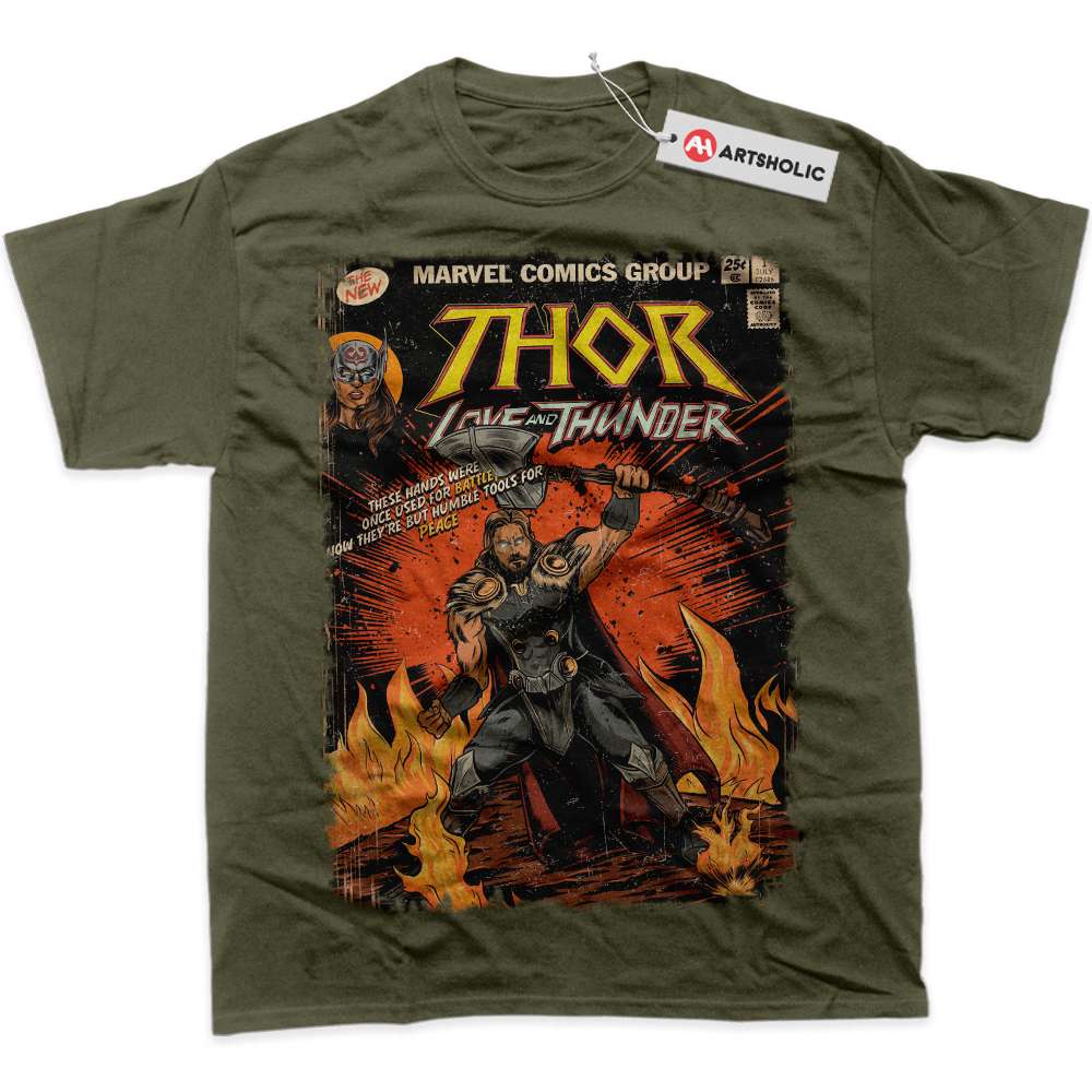 Alternative view of Thor Shirt, Marvel Comics Shirt, Graphic T-Shirt