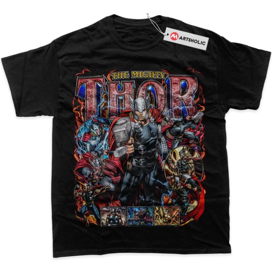 Alternative view of Thor Shirt, Marvel Comics Shirt, Graphic Tee