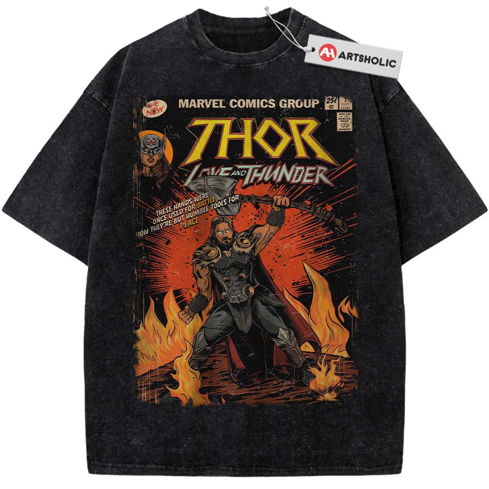 Alternative view of Thor Shirt, Marvel Comics Shirt, Vintage T-Shirt