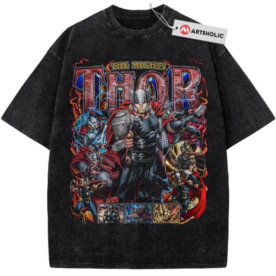 Alternative view of Thor Shirt, Marvel Comics Shirt, Vintage Tee