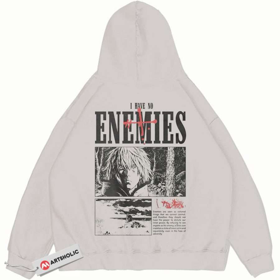 Alternative view of Thorfinn Hoodie, Vinland Saga Hoodie, Anime Hoodie, Vintage Hoodie