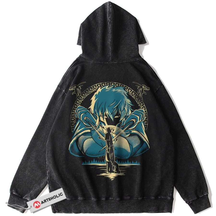 Alternative view of Thorfinn Hoodie, Vinland Saga Hoodie, Anime Hoodie, Vintage Hoodie