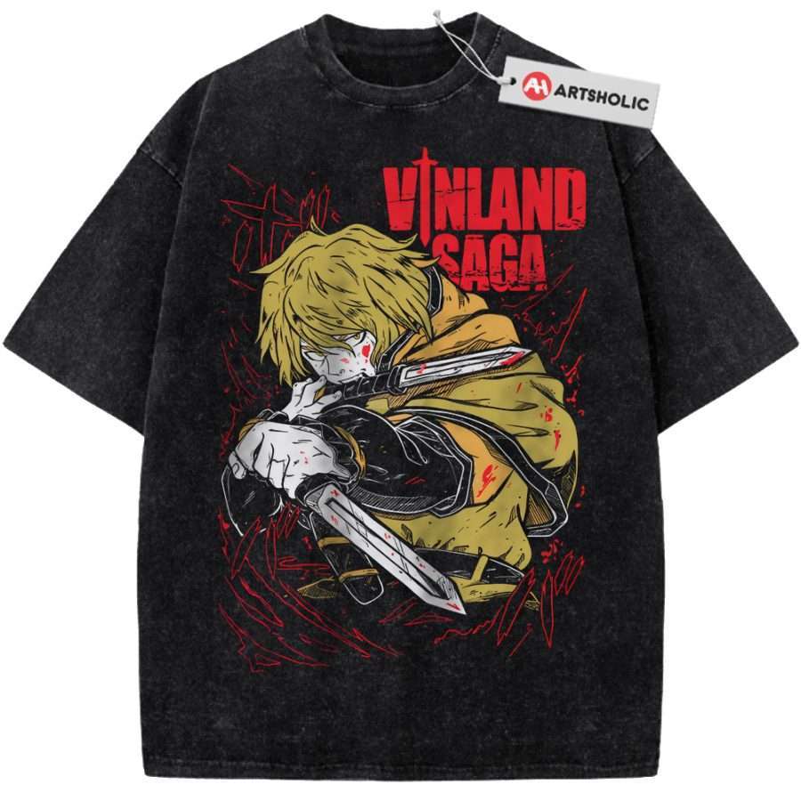 Alternative view of Thorfinn Shirt, Vinland Saga Shirt, Anime Shirt, Vintage T-Shirt