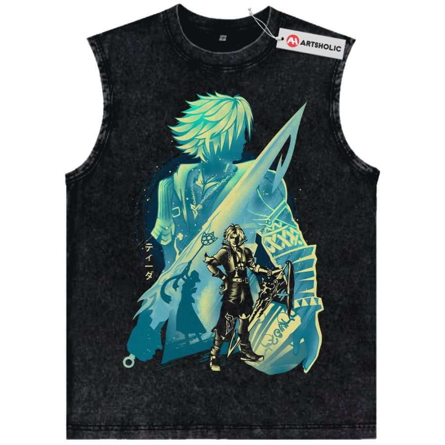 Alternative view of Tidus Tank Top, Final Fantasy Tank Top, Game Tank Top, Vintage Tank Top