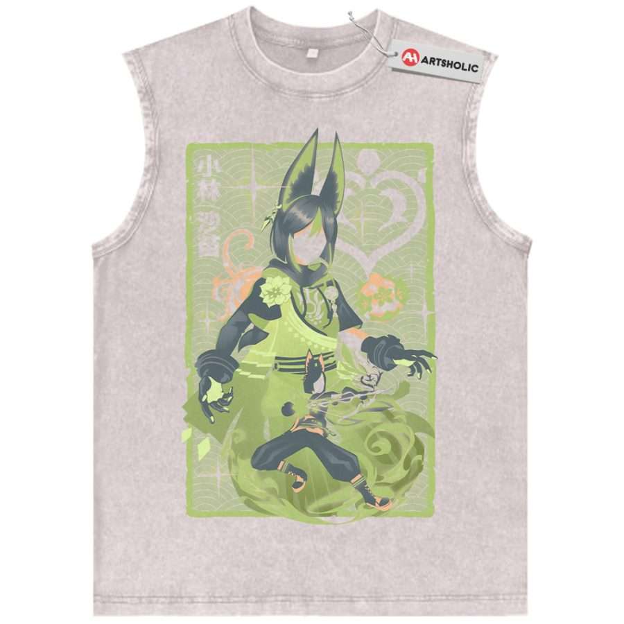 Alternative view of Tighnari Tank Top, Genshin Impact Tank Top, Game Tank Top, Vintage Tank Top