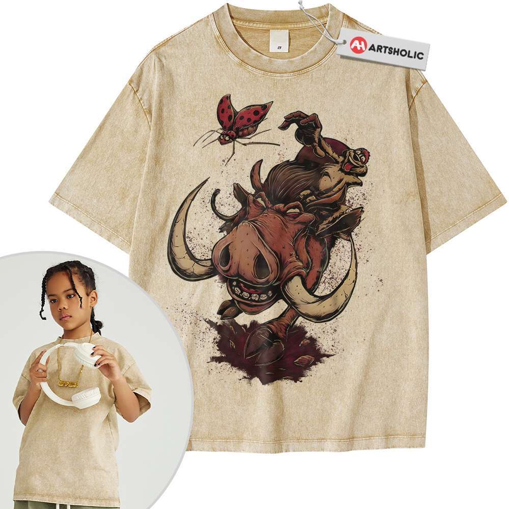 Alternative view of Timon and Pumbaa Shirt For Kids, The Lion King Shirt For Kids, Animated Shirt For Kids, Vintage Tee For Kids