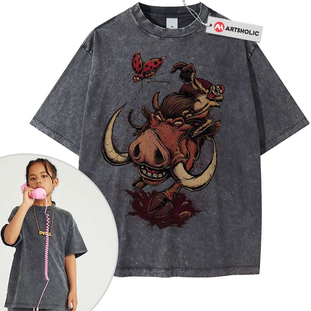 Timon and Pumbaa Shirt For Kids, The Lion King Shirt For Kids, Animated Shirt For Kids, Vintage Tee For Kids - Image 5
