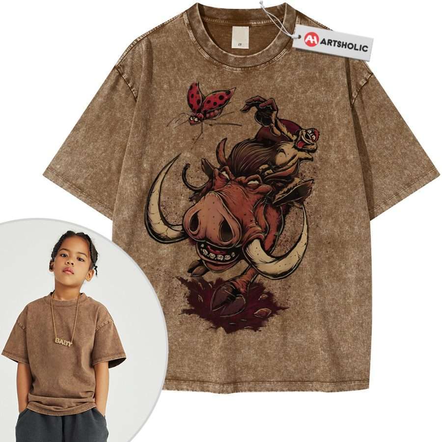 Timon and Pumbaa Shirt For Kids, The Lion King Shirt For Kids, Animated Shirt For Kids, Vintage Tee For Kids - Image 9