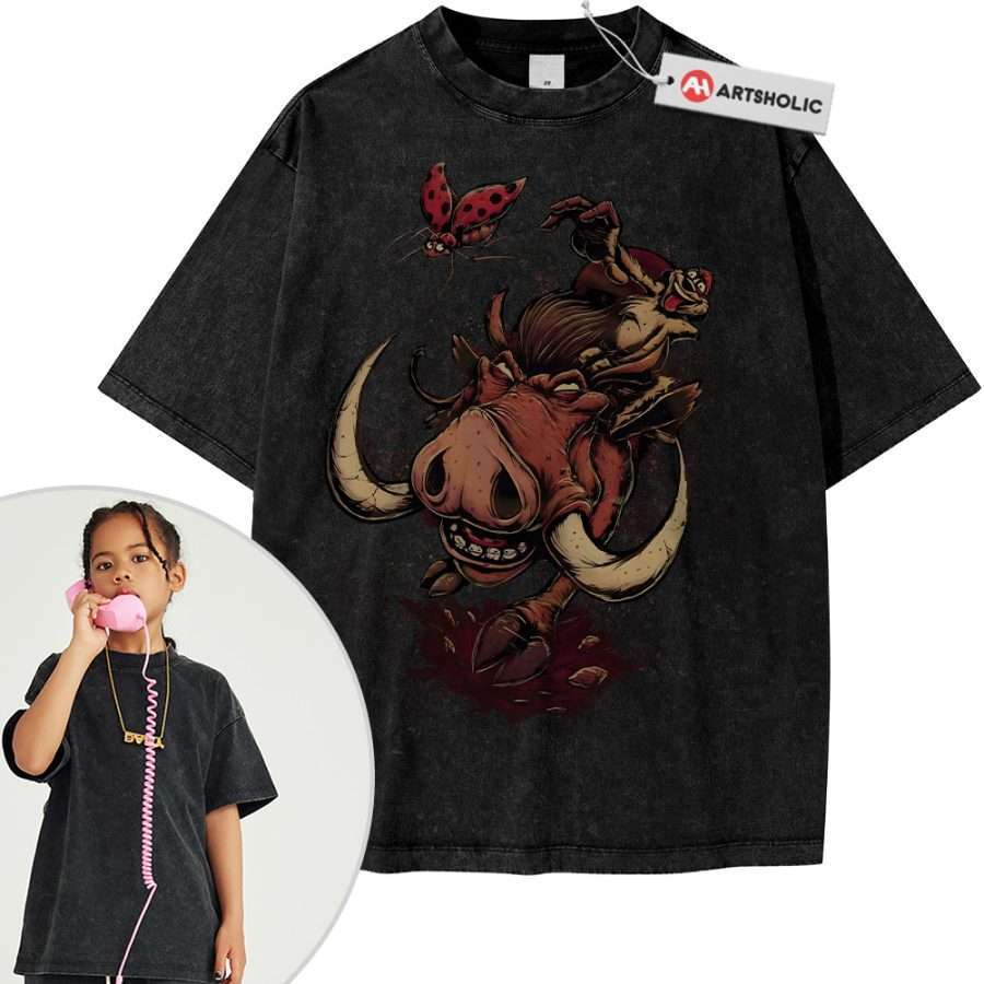 Timon and Pumbaa Shirt For Kids, The Lion King Shirt For Kids, Animated Shirt For Kids, Vintage Tee For Kids - Image 6