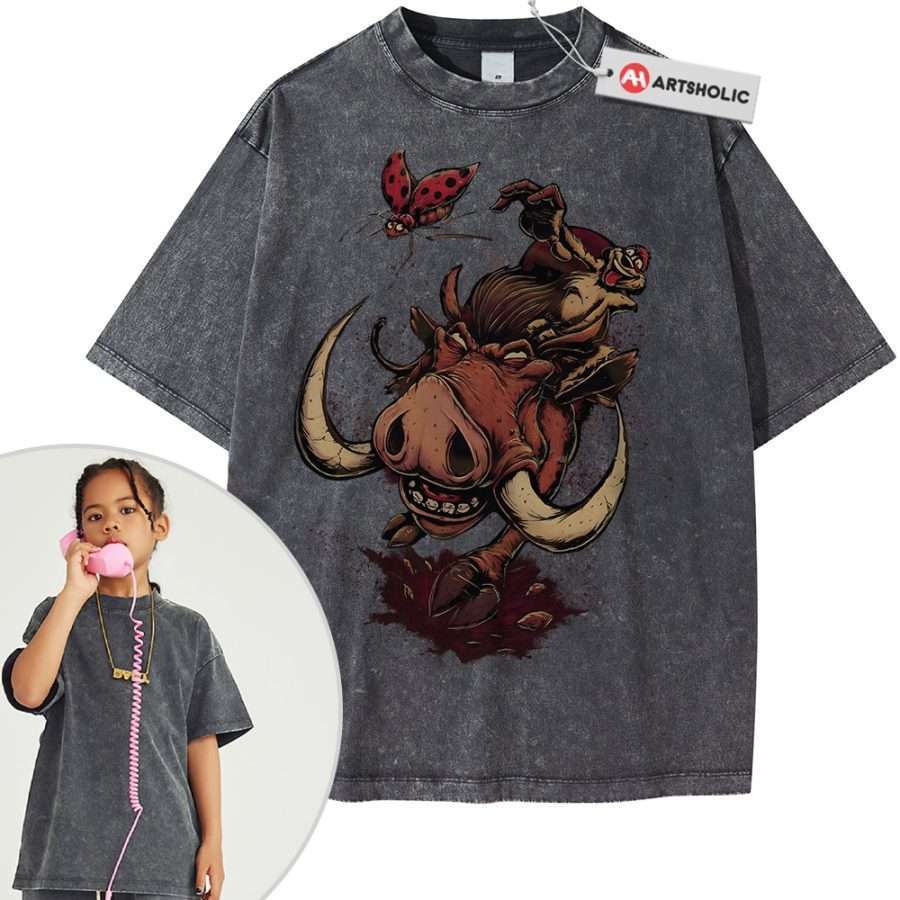 Timon and Pumbaa Shirt For Kids, The Lion King Shirt For Kids, Animated Shirt For Kids, Vintage Tee For Kids - Image 11