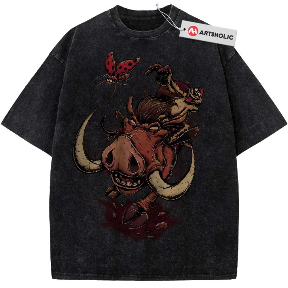 Alternative view of Timon and Pumbaa Shirt, The Lion King Shirt, Animated Shirt, Vintage Tee