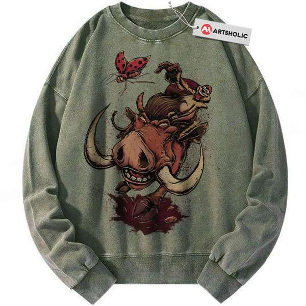 Alternative view of Timon and Pumbaa Sweatshirt, The Lion King Sweatshirt, Animated Sweatshirt, Vintage Sweater