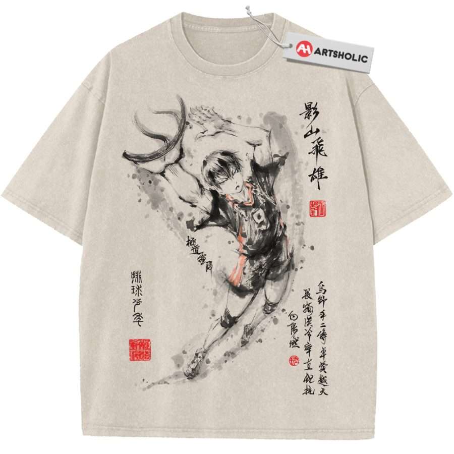Alternative view of Tobio Kageyama Shirt, Haikyu!! Shirt, Anime Shirt, Vintage Tee