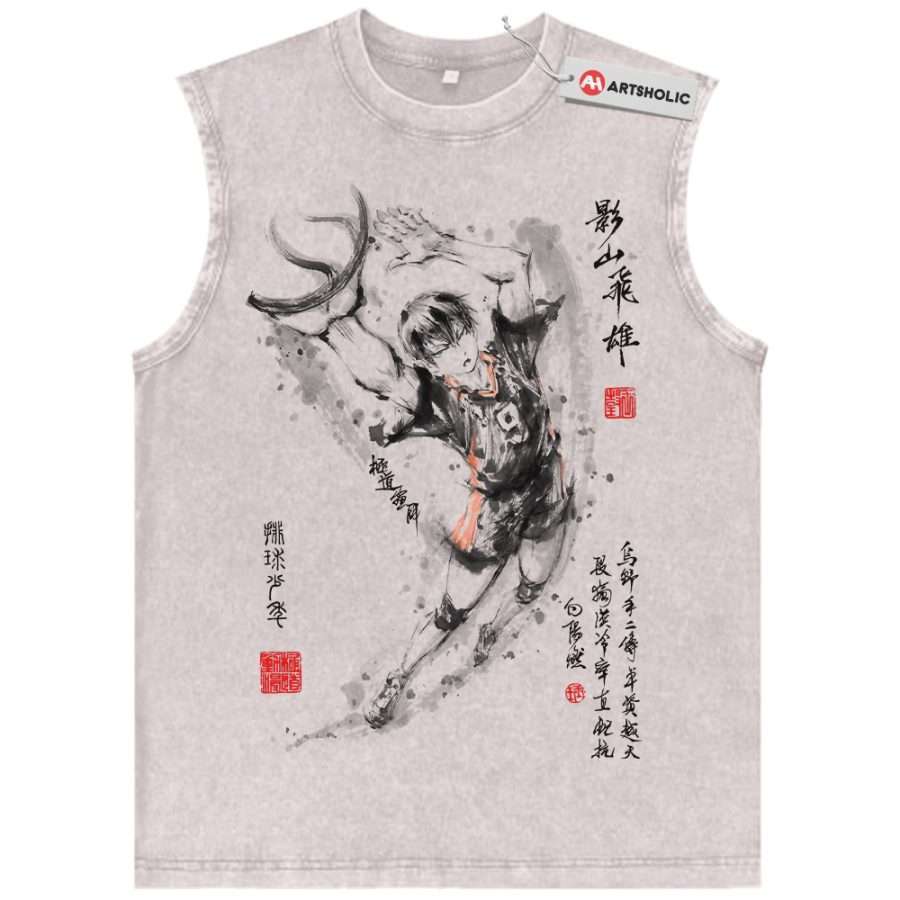Alternative view of Tobio Kageyama Tank Top, Haikyu!! Tank Top, Anime Tank Top, Vintage Tank Top