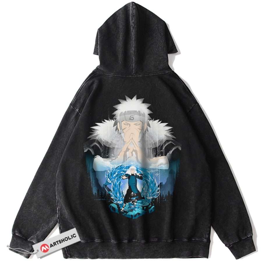 Alternative view of Tobirama Senju Hoodie, Naruto Hoodie, Anime Hoodie, Vintage Hoodie