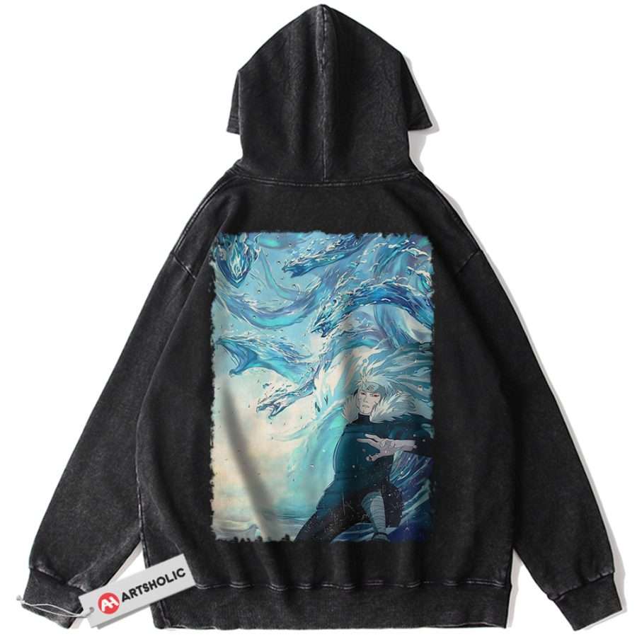 Alternative view of Tobirama Senju Hoodie, Naruto Hoodie, Anime Hoodie, Vintage Hoodie