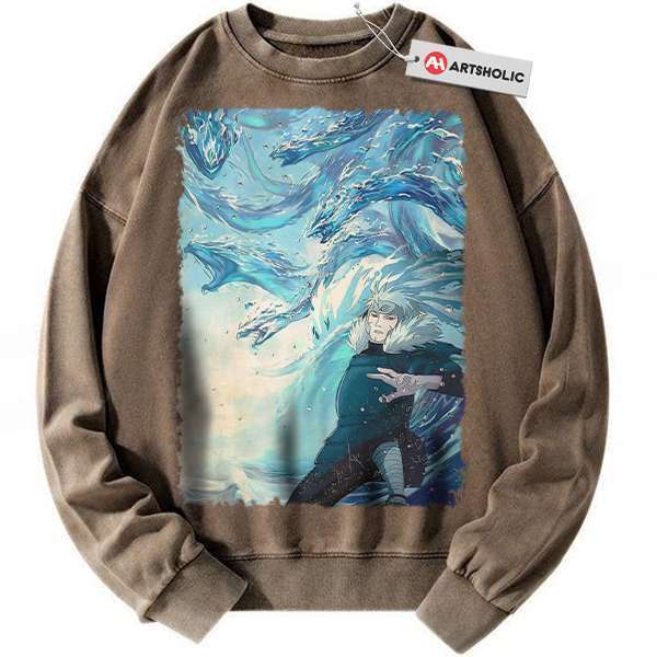 Alternative view of Tobirama Senju Sweatshirt, Naruto Sweatshirt, Anime Sweatshirt, Vintage Sweatshirt