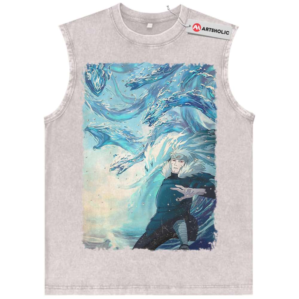 Alternative view of Tobirama Senju Tank Top, Naruto Tank Top, Anime Tank Top, Vintage Tank Top