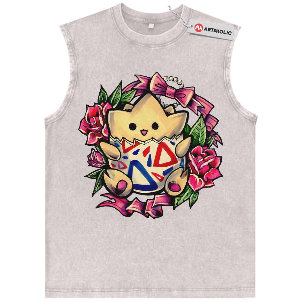 Alternative view of Togepi Tank Top, Pokemon Tank Top,Anime Tank Top, Vintage Tank Top