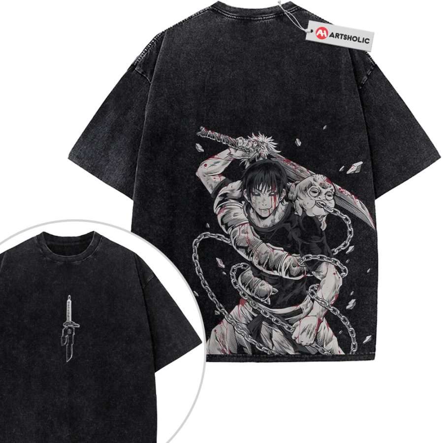 Alternative view of Toji Fushiguro Shirt, Jujutsu Kaisen Shirt, Anime Shirt, Vintage T-Shirt 2-Sided