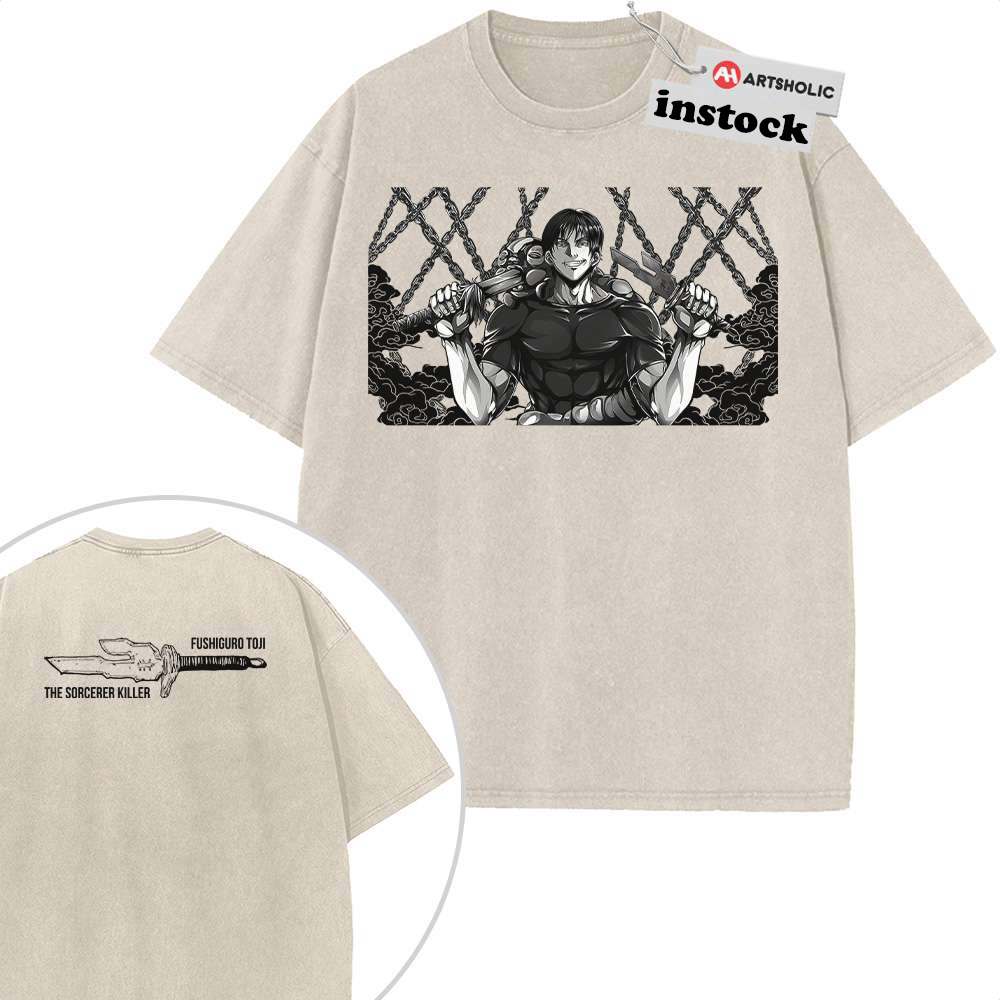 Toji Fushiguro Shirt, Jujutsu Kaisen Shirt, Anime Shirt, Vintage T-Shirt 2-Sided