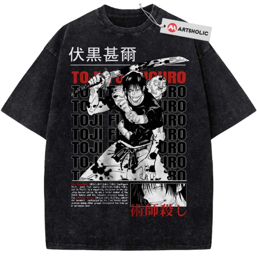 Alternative view of Toji Fushiguro Shirt, Jujutsu Kaisen Shirt, Anime Shirt, Vintage Tee