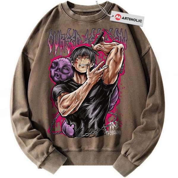 Alternative view of Toji Fushiguro Sweatshirt, Jujutsu Kaisen Sweatshirt, Anime Sweatshirt, Vintage Sweater