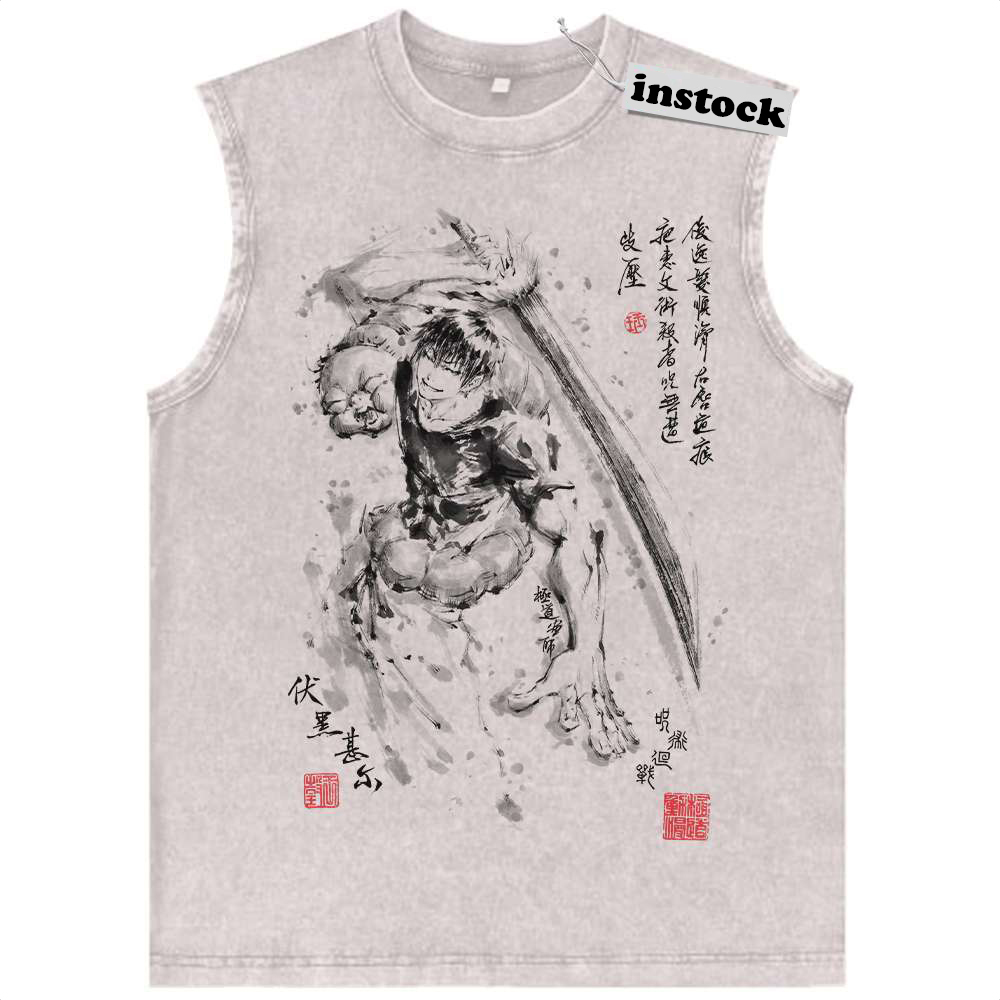 Toji Fushiguro Tank Top, Jujutsu Kaisen Tank Top, Anime Tank Top, Vintage Tank Top
