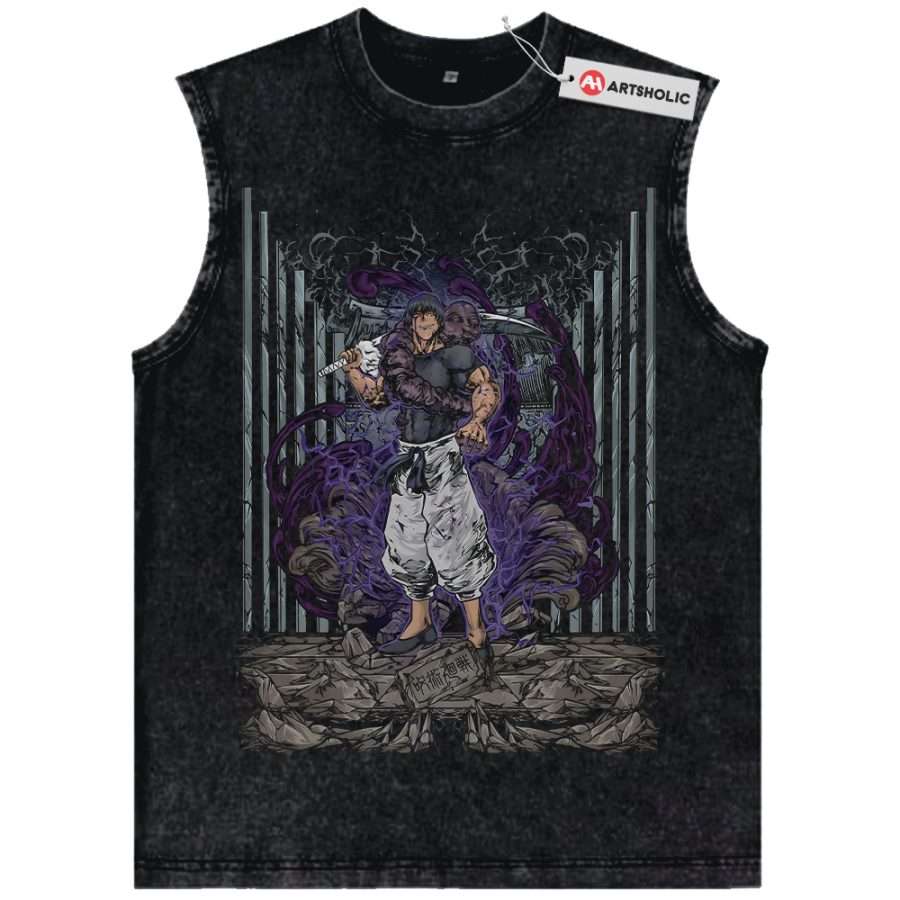 Alternative view of Toji Fushiguro Tank Top, Jujutsu Kaisen Tank Top, Anime Tank Top, Vintage Tank Top