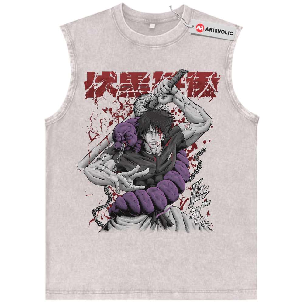 Alternative view of Toji Fushiguro Tank Top, Jujutsu Kaisen Tank Top, Anime Tank Top, Vintage Tank Top