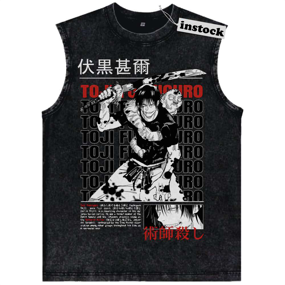 Toji Fushiguro Tank Top, Jujutsu Kaisen Tank Top, Anime Tank Top, Vintage Tank Top