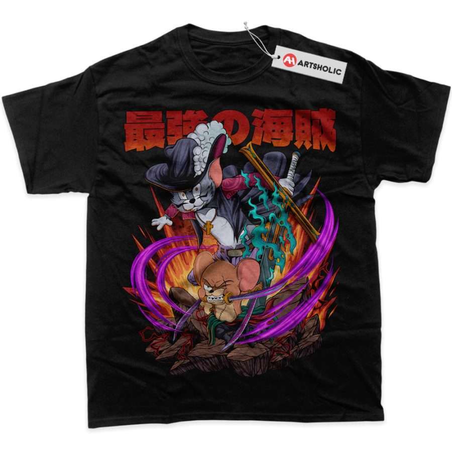Alternative view of Tom and Jerry Shirt, Animated Shirt, Graphic T-Shirt