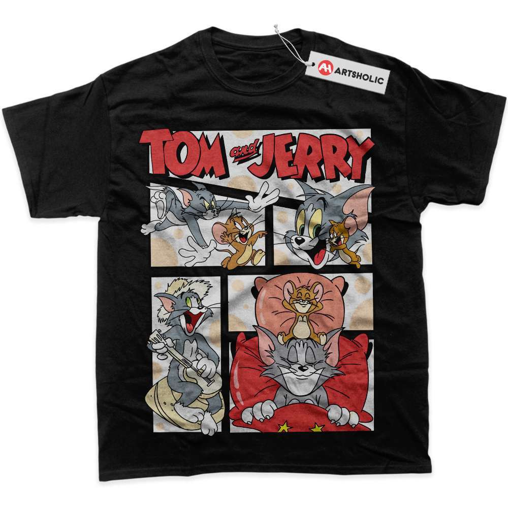 Alternative view of Tom and Jerry Shirt, Animated Shirt, graphic Tee