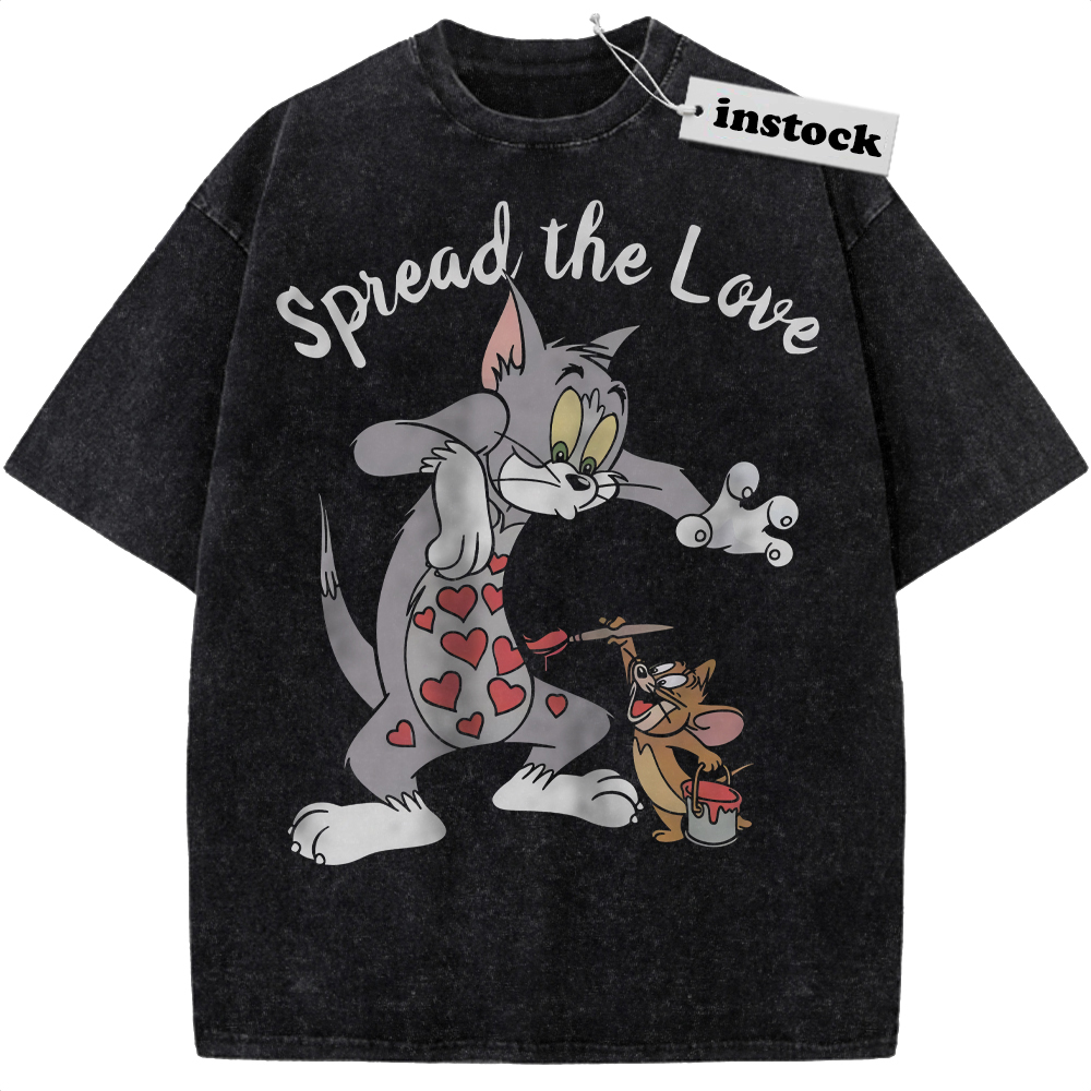 Tom and Jerry Shirt, Animated Shirt, Valentine's Day Shirt, Vintage Tee