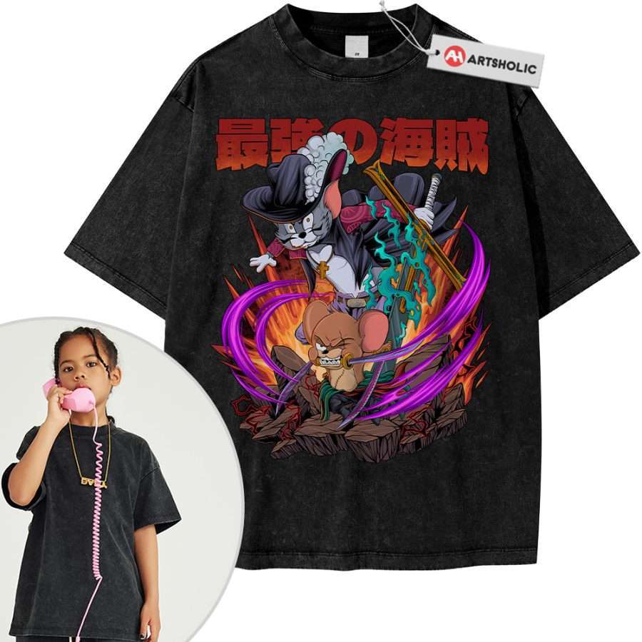 Alternative view of Tom and Jerry Shirt For Kids, Animated Shirt For Kids, Vintage T-Shirt For Kids