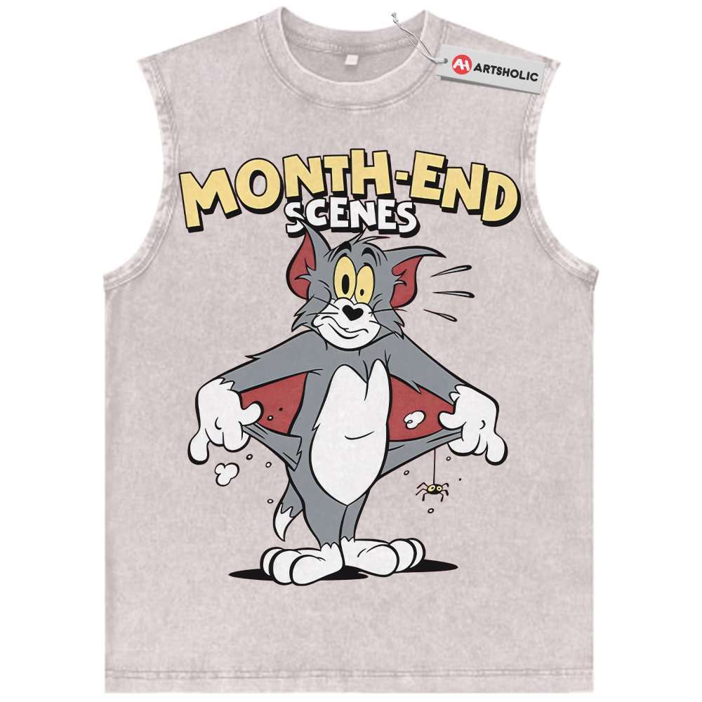 Alternative view of Tom and Jerry Tank Top, Animated Tank Top, Vintage Tank Top