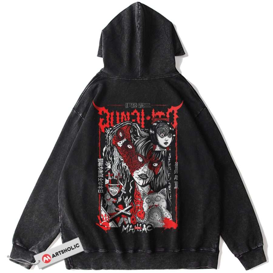 Alternative view of Tomie Hoodie, Junji Ito Collection Hoodie, Anime Hoodie, Vintage Hoodie