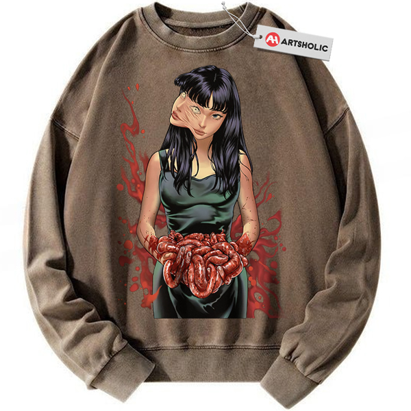 Alternative view of Tomie Kawakami Sweatshirt, Junji Ito Sweatshirt, Anime Sweatshirt, Vintage Sweater