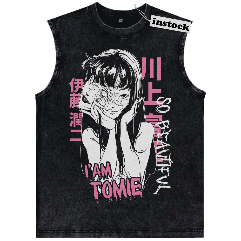 Tomie Kawakami Tank Top, Junji Ito Collection Tank Top, Anime Tank Top, Vintage Tank Top